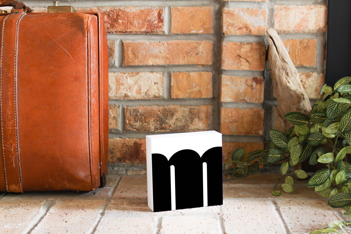 Fun Chunky Monogram M | Wood Block | Eaches | Min 4