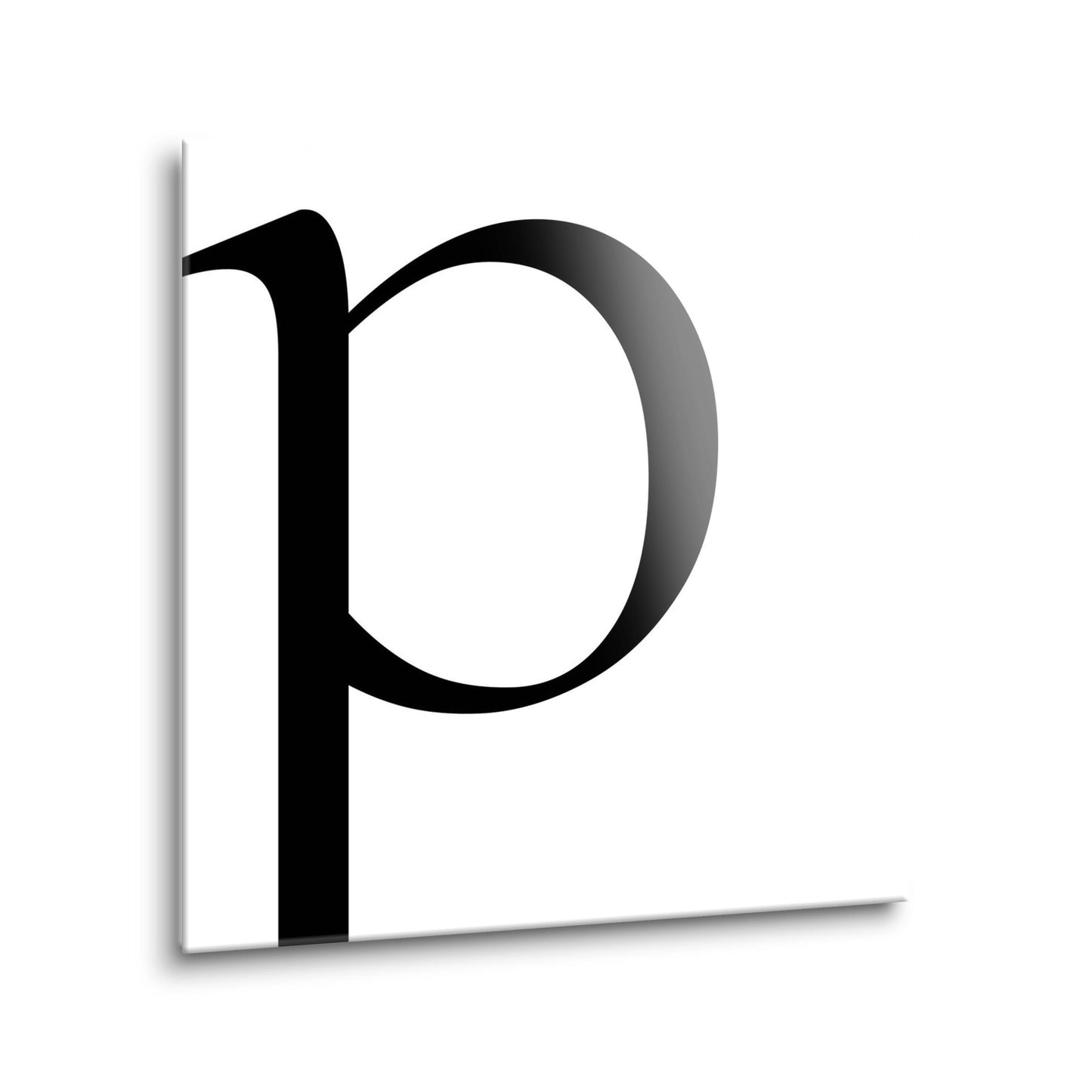 Minimal Monogram P | Hi-Def Glass Art | Eaches | Min 2