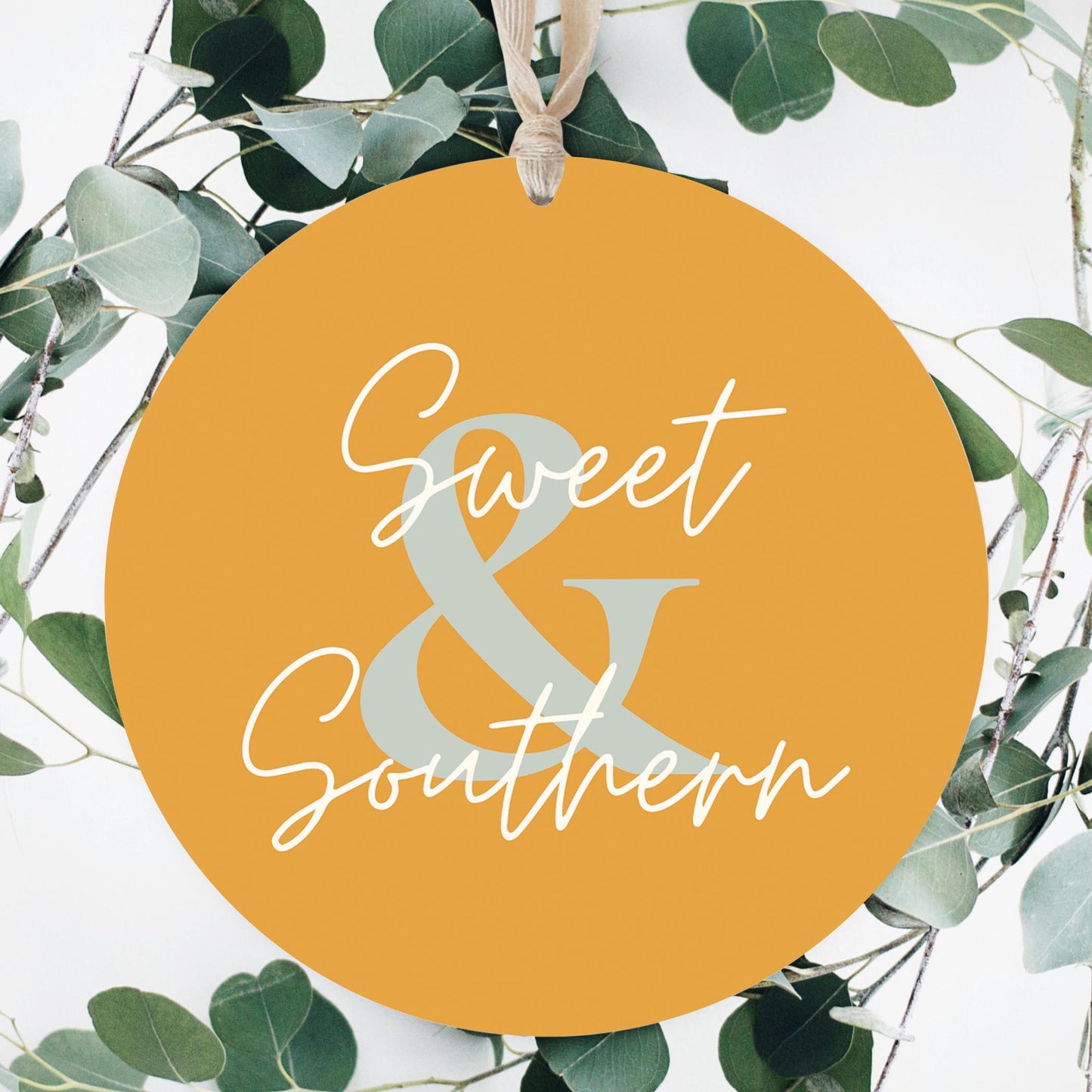 Modern Minimalist Oklahoma Sweet Southern | Wood Ornament | Eaches | Min 1