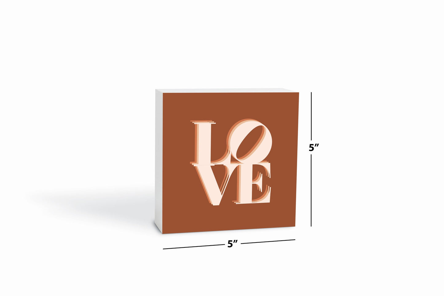 Modern Minimalist Pennsylvania Love Dark | Wood Block | Eaches | Min 4