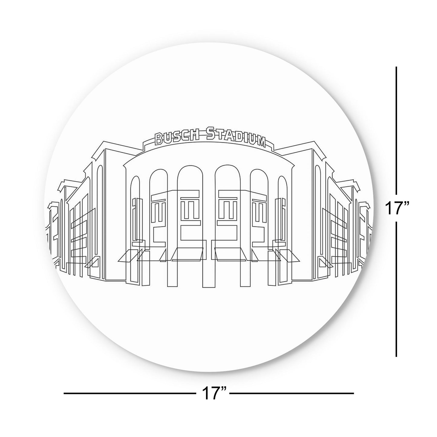 Minimalist B&W Missouri Busch Stadium Line Drawing | Wood Sign | Eaches | Min 1