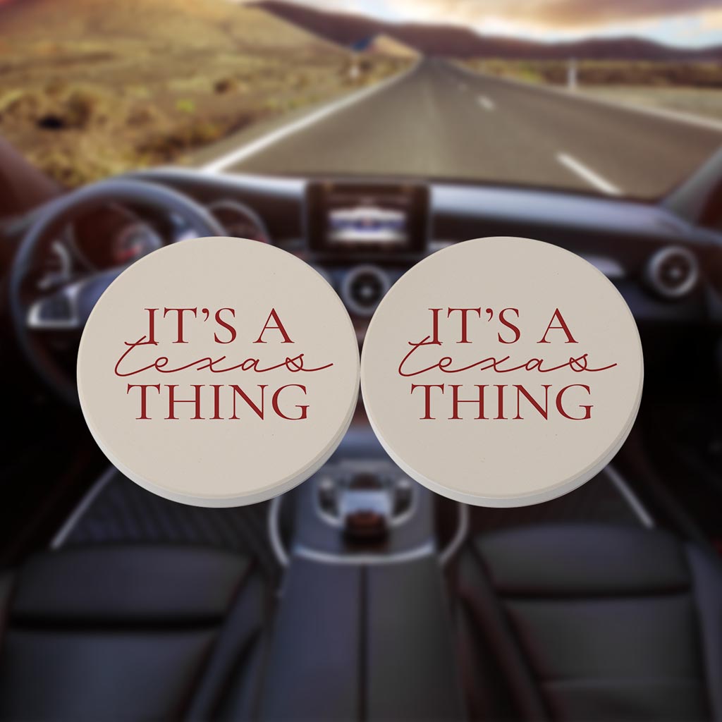 Modern Minimalist Texas It S A Texas Thing | Absorbent Car Coasters | Set of 2 | Min 4
