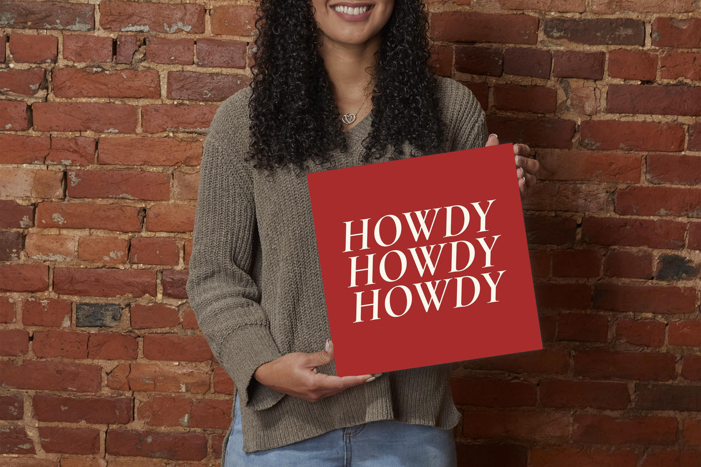 Modern Minimalist Texas Colors Howdy | Wood Sign | Eaches | Min 2