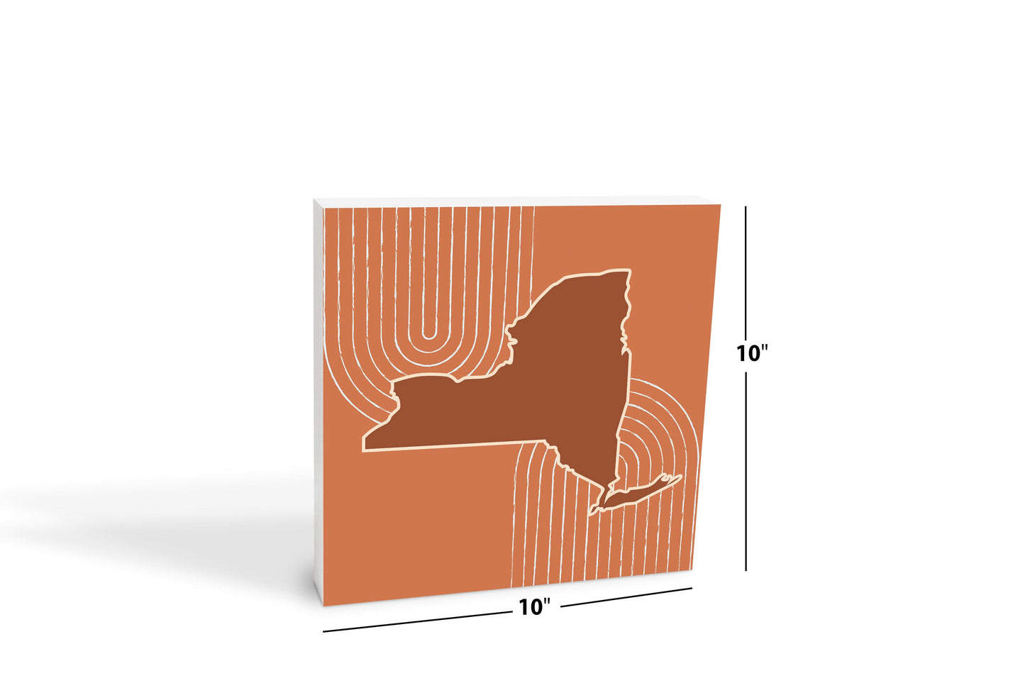 Modern Minimalistic New York Retro Thin Line | Wood Block | Eaches | Min 2