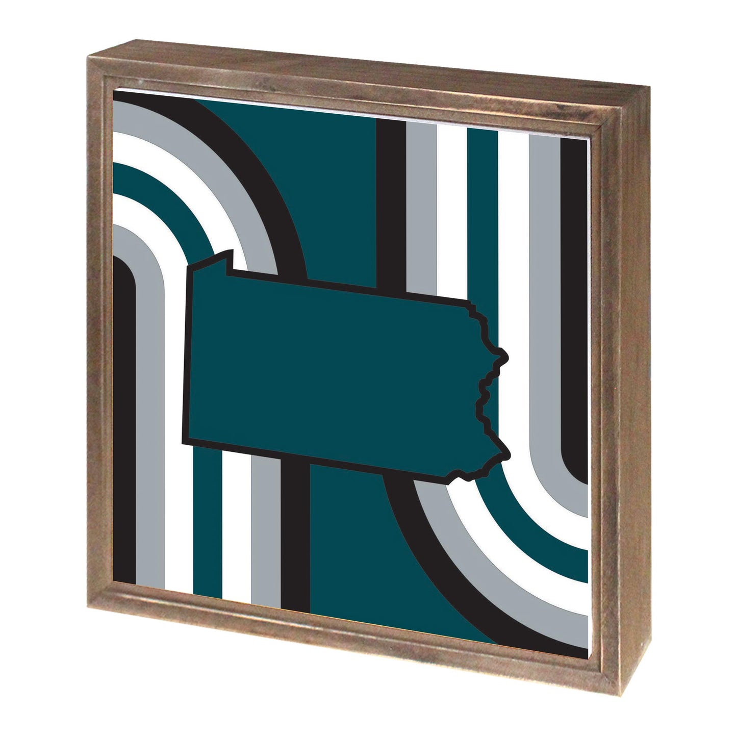 Modern Minimalist Pennsylvania Retro Shape | Wood Sign | Eaches | Min 1
