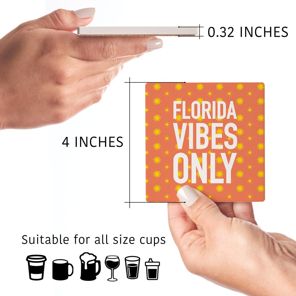 Florida Vibes Only | Absorbent Coasters | Set of 4 | Min 2