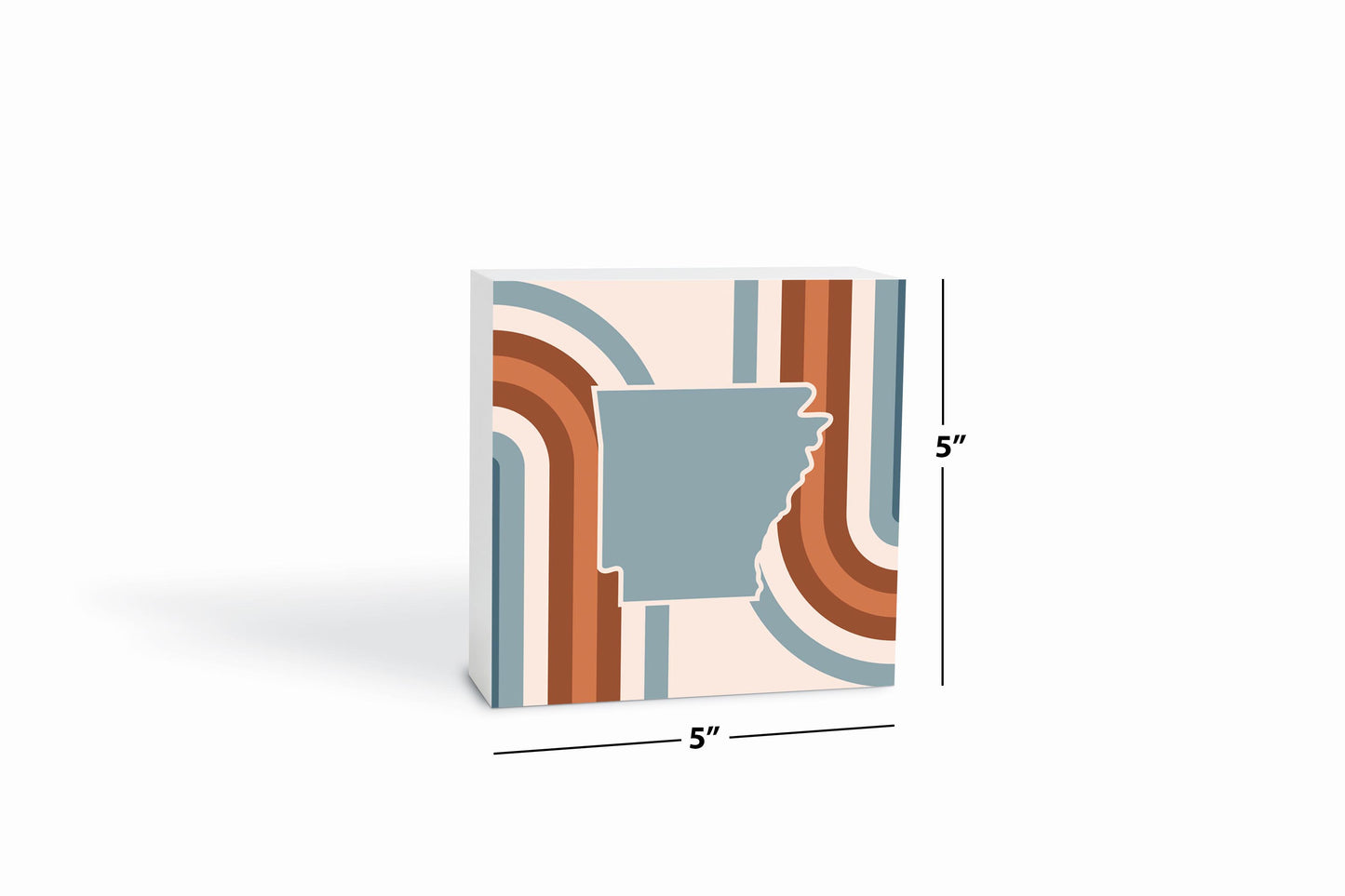 Modern Minimalist Arkansas Retro State Shape | Wood Block | Eaches | Min 4