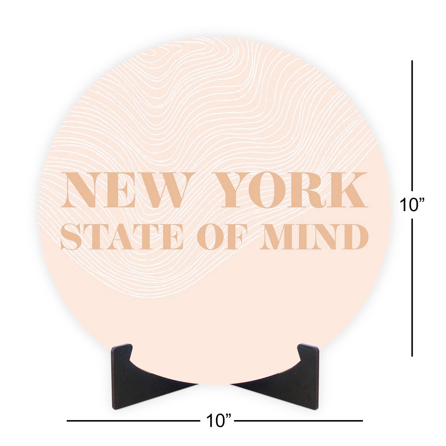Modern Minimalist New York State Of Mind | Wood Sign | Eaches | Min 1