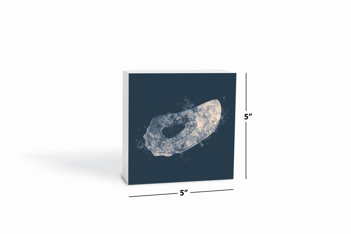 Louisiana Colorful Water Color Oyster | Wood Block | Eaches | Min 4