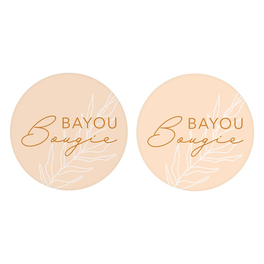 Modern Minimalist Louisiana Bayou Bougie | Absorbent Car Coasters | Set of 2 | Min 4
