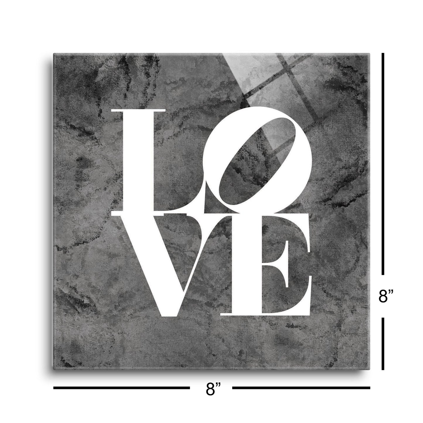 Minimalistic B&W Pennsylvania Love Dark | Hi-Def Glass Art | Eaches | Min 2