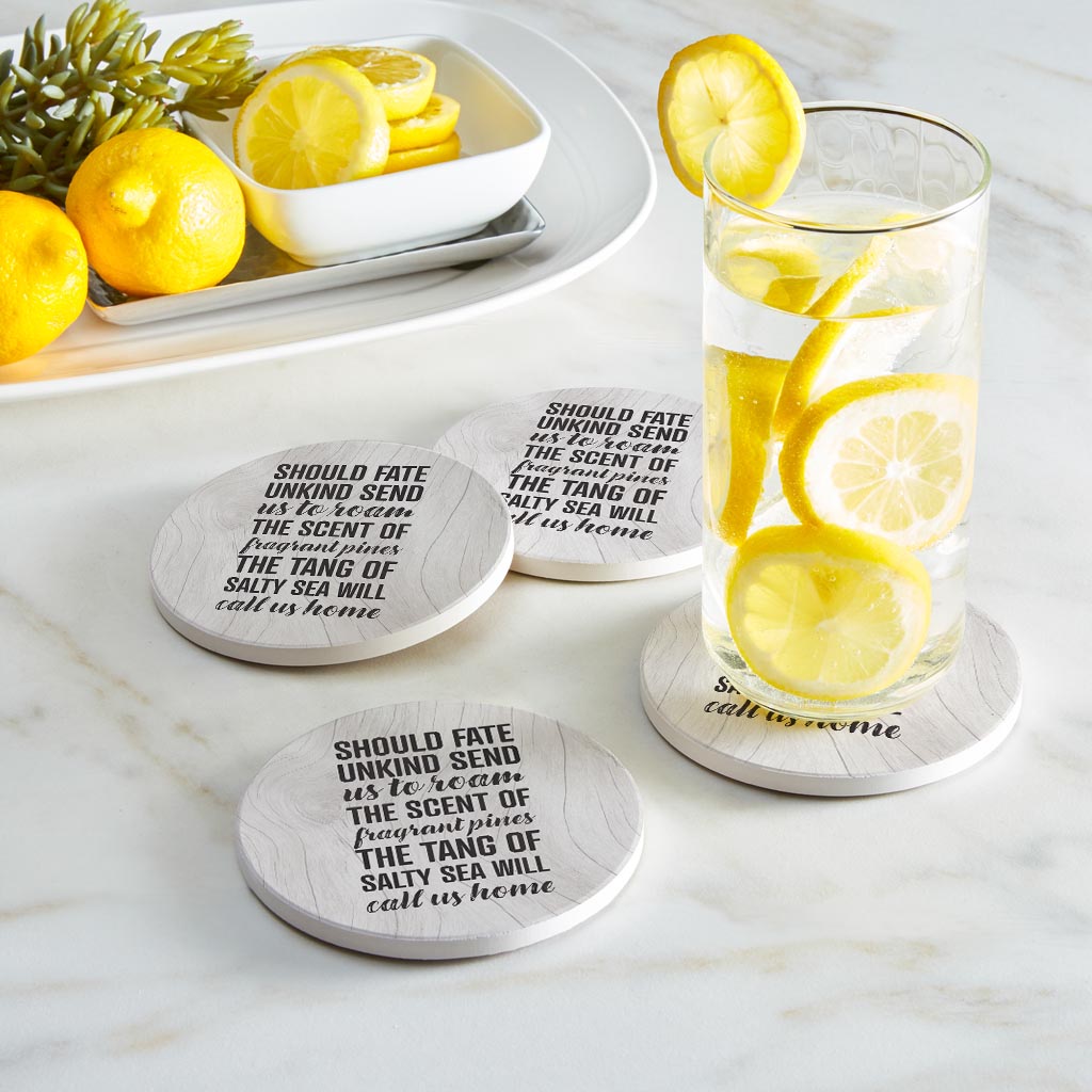 New England Fate Saying | Absorbent Coasters | Set of 4 | Min 2