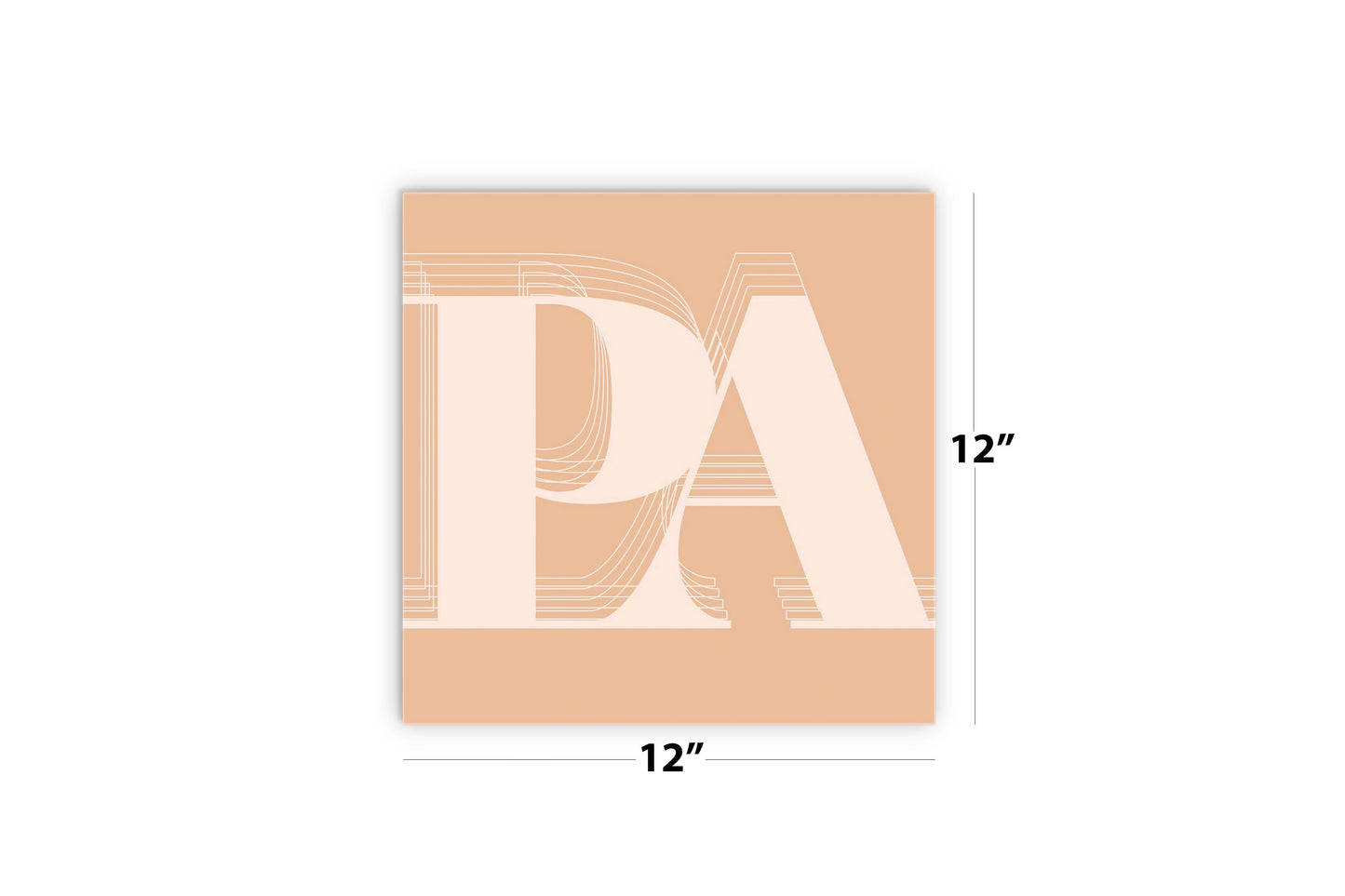 Modern Minimalist Pennsylvania Pa Initials Light | Wood Sign | Eaches | Min 2
