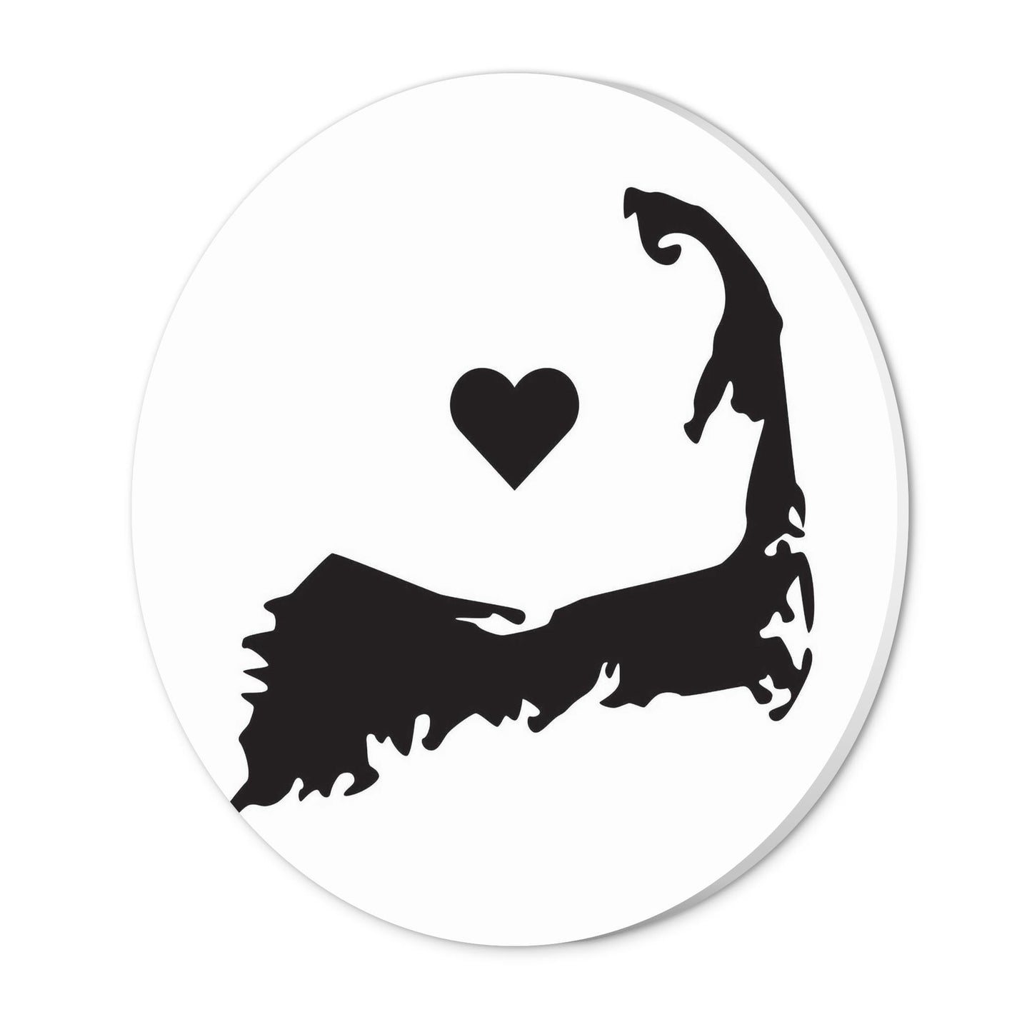 Minimalistic B&W Cape Cod With Heart | Wood Sign | Eaches | Min 1