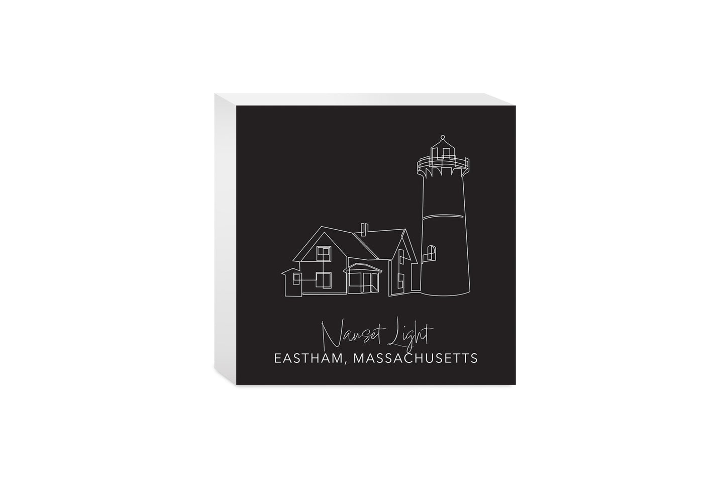 Black Nauset Light| Wood Block | Eaches | Min 4