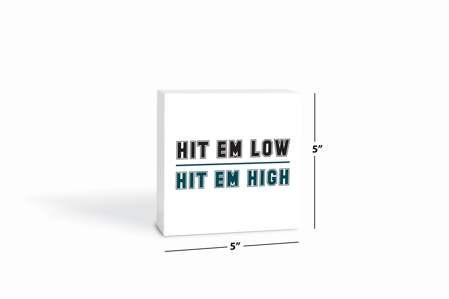 Modern Minimalist Pennsylvania Hit Em High | Wood Block | Eaches | Min 4