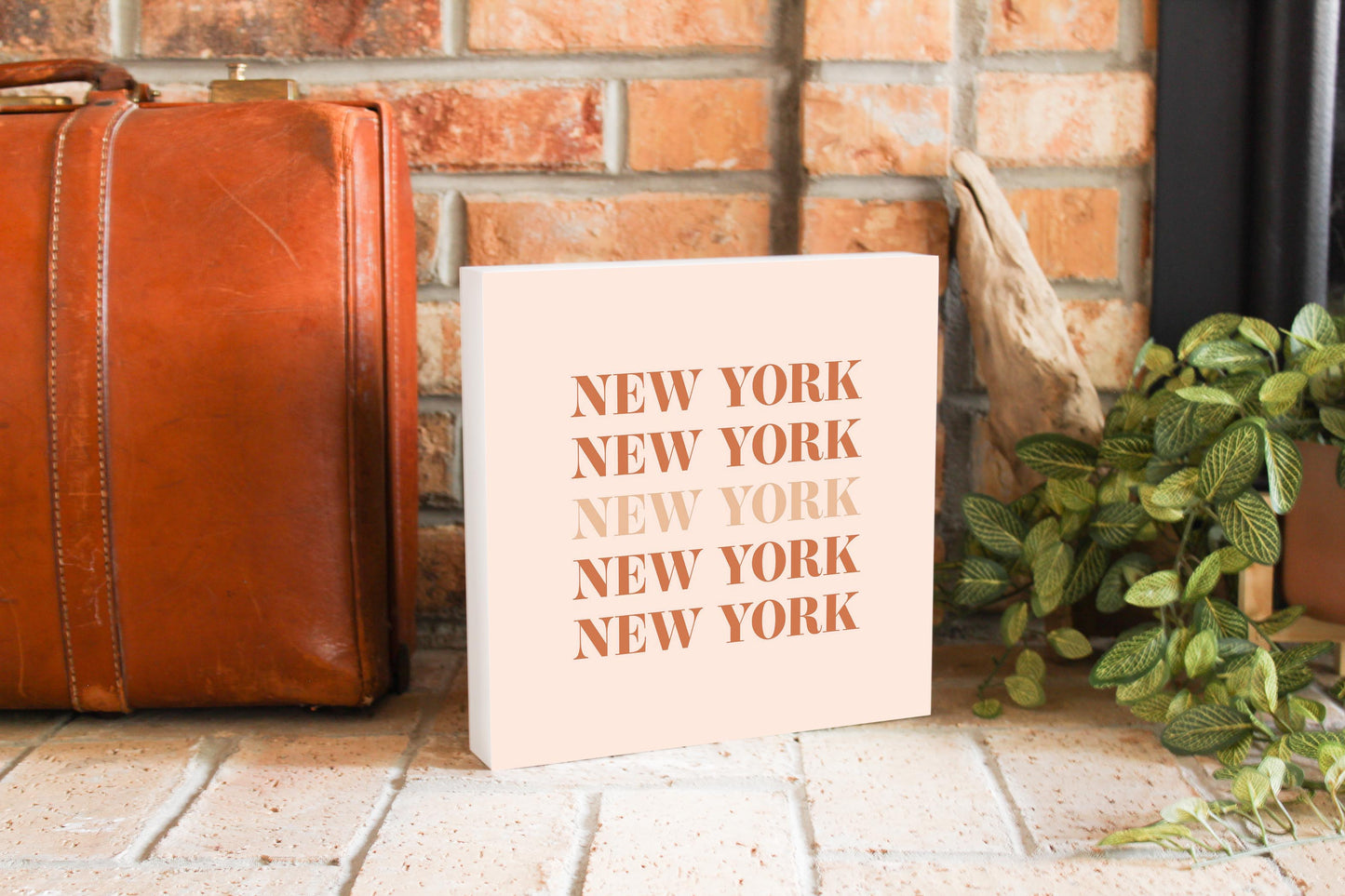 Modern Minimalist New York Repeated Light | Wood Block | Eaches | Min 2