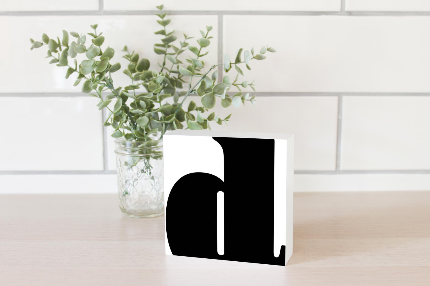 Fun Chunky Monogram D | Wood Block | Eaches | Min 4