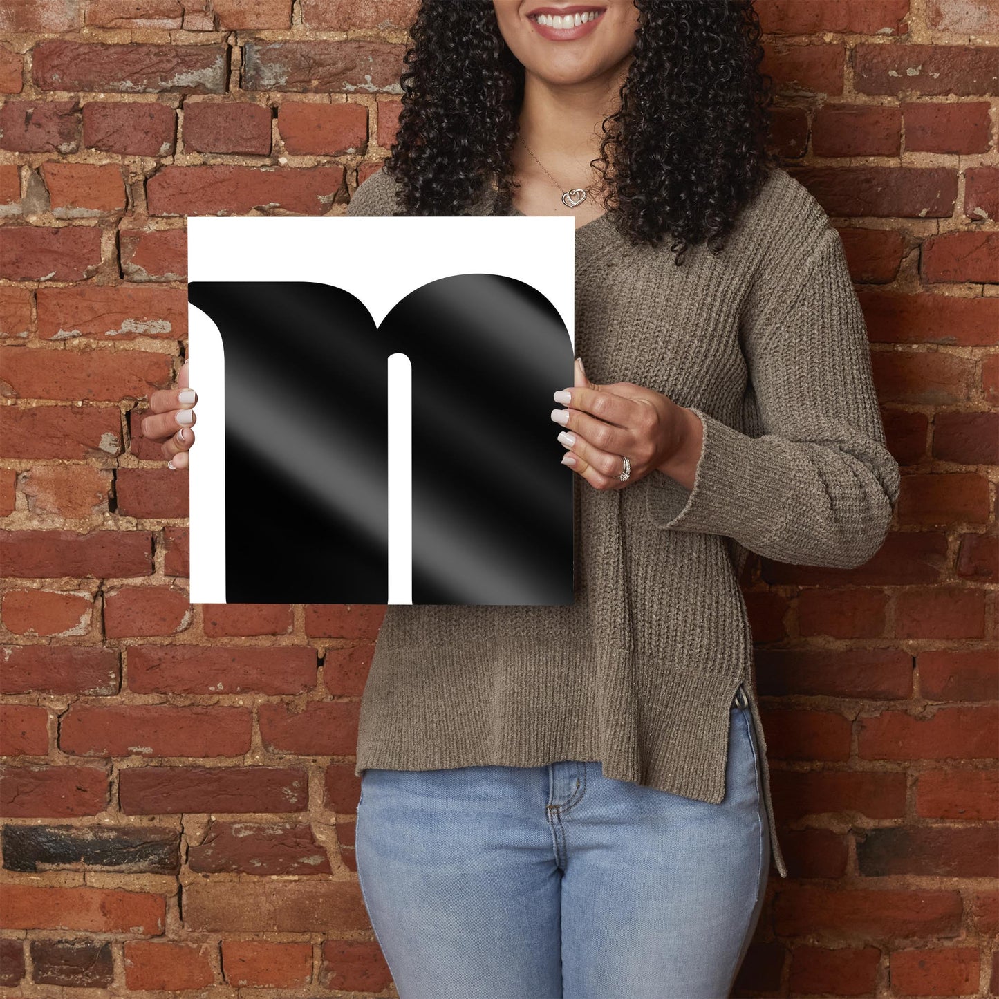 Fun Chunky Monogram N | Hi-Def Glass Art | Eaches | Min 1