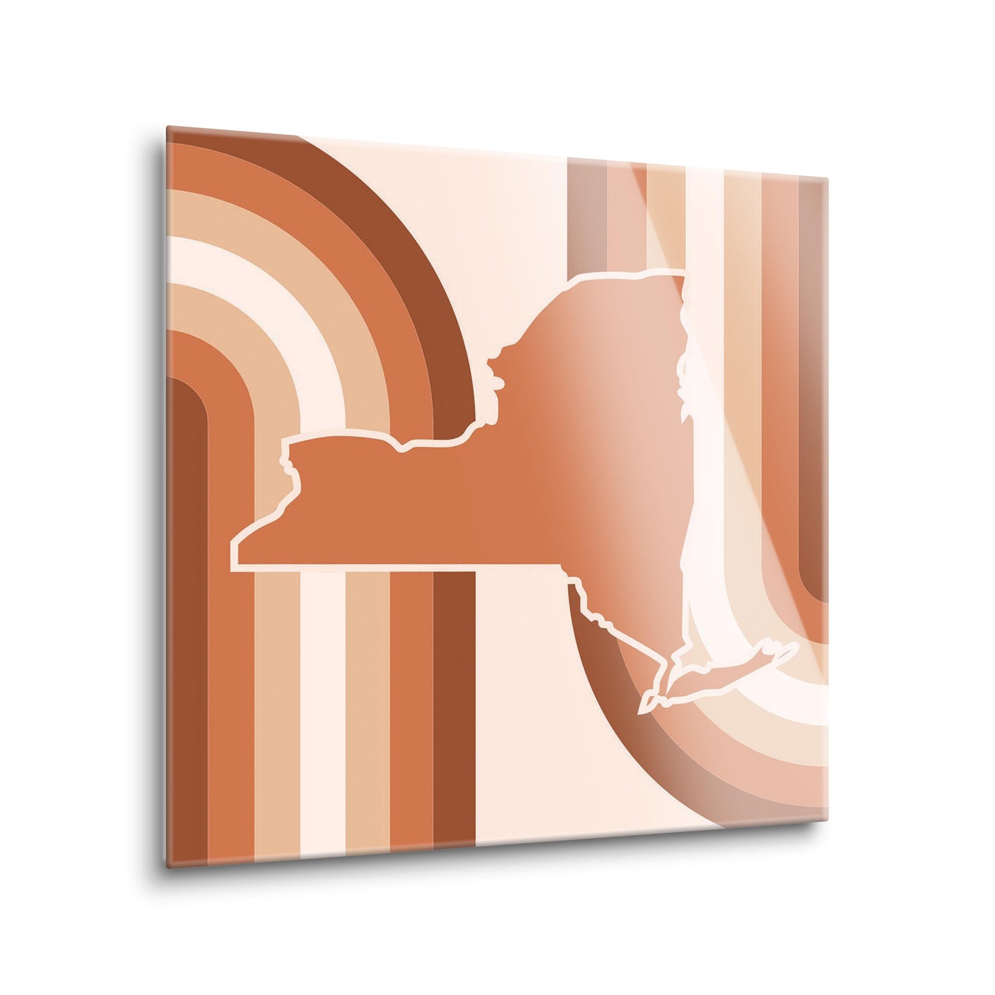 Modern Minimalistic New York Retro Thick Line | Hi-Def Glass Art | Eaches | Min 2