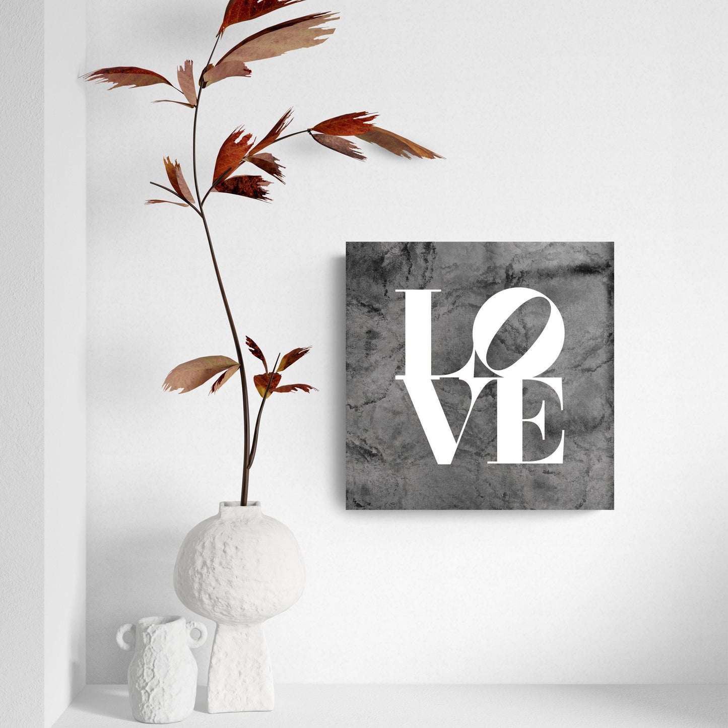 Minimalistic B&W Pennsylvania Love Dark | Hi-Def Glass Art | Eaches | Min 2