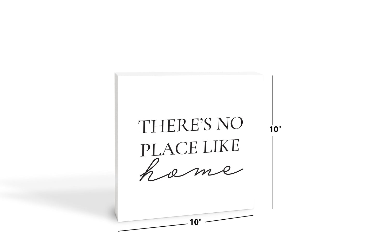 Minimalist B&W Kansas No Place Like Home | Wood Block | Eaches | Min 2