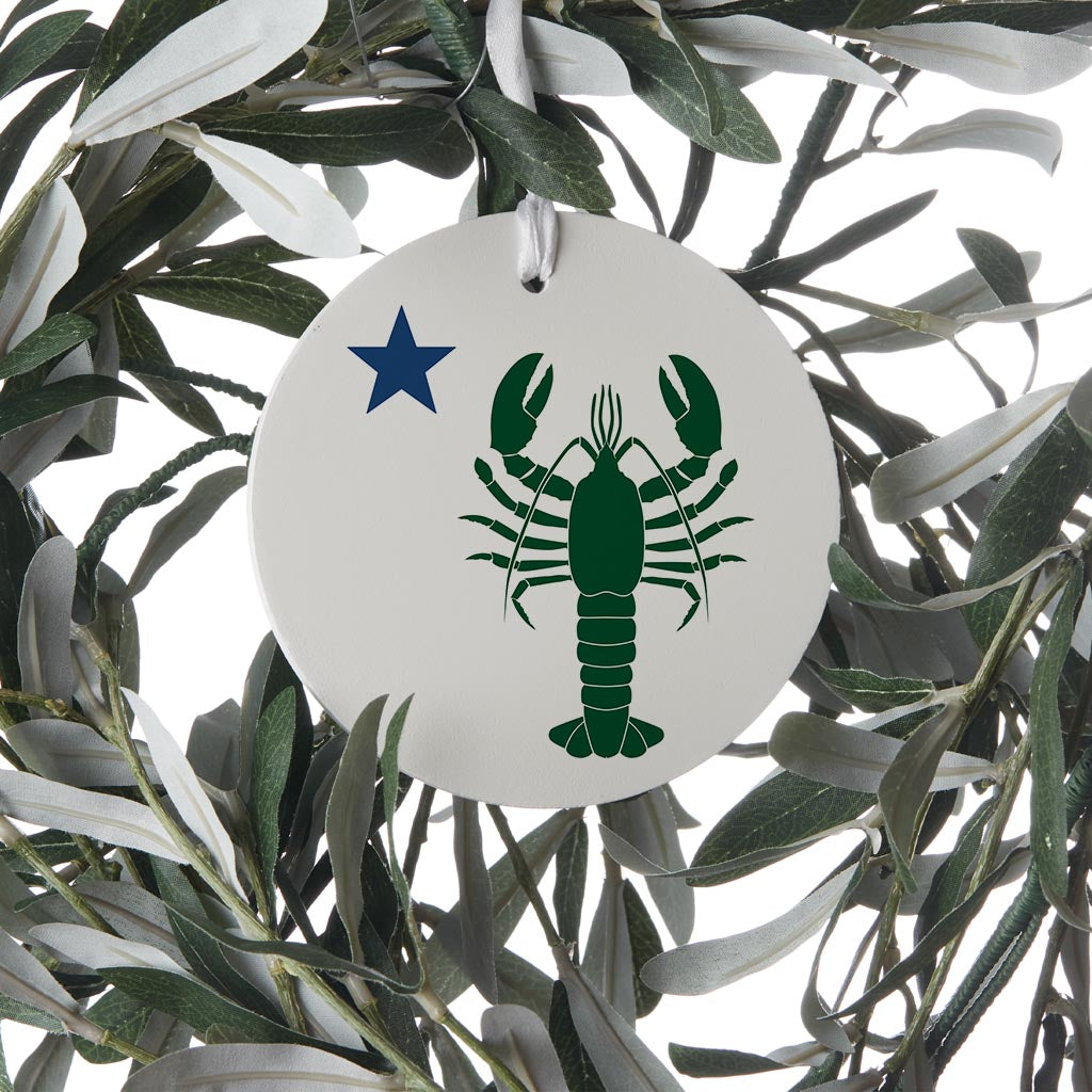 New England Star And Lobster | Wood Ornament | Eaches | Min 6