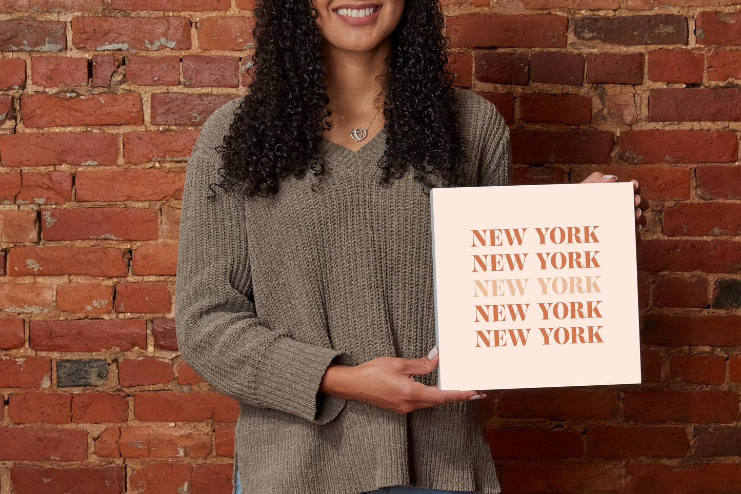 Modern Minimalist New York Repeated Light | Wood Block | Eaches | Min 2