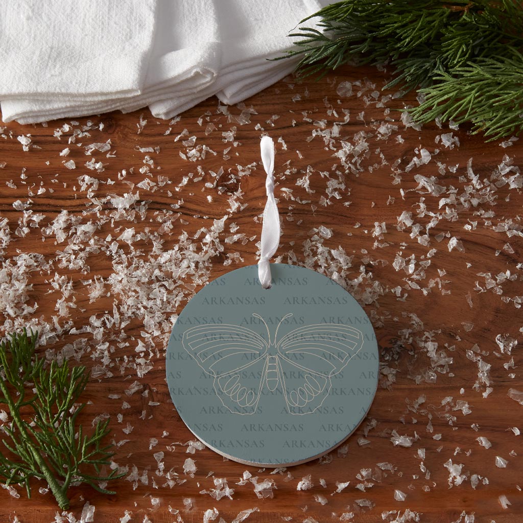 Modern Minimalist Arkansas Diana Fritillary Butterfly | Wood Ornament | Eaches | Min 6