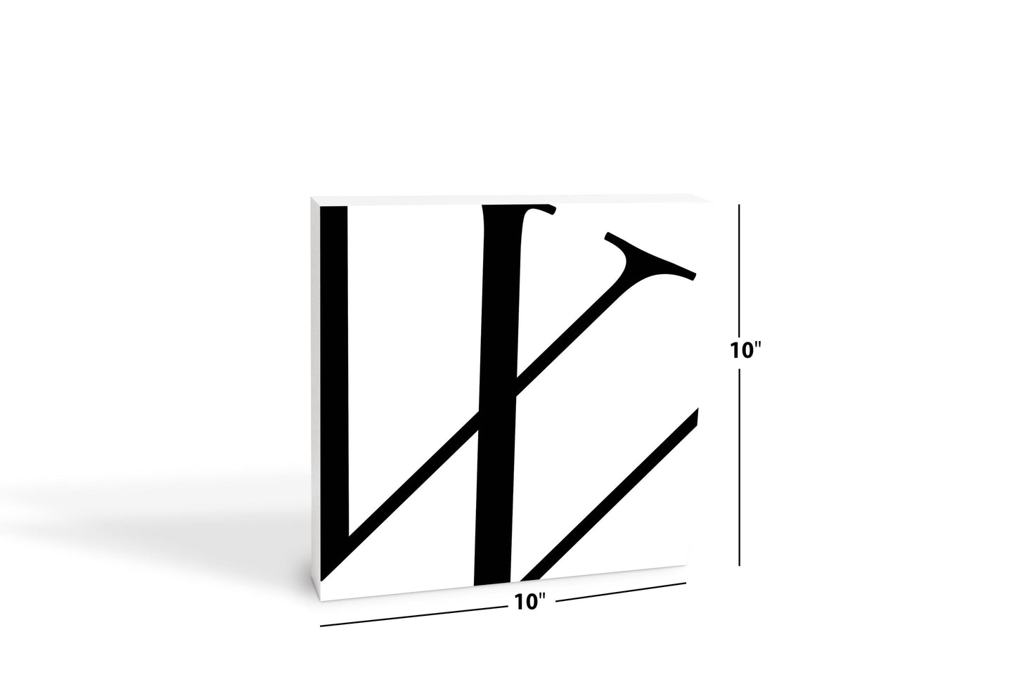 Minimal Monogram W| Wood Block | Eaches | Min 2