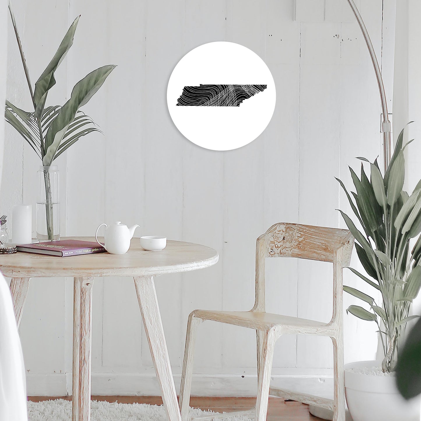 Minimalist B&W Tennessee State Shape | Wood Sign | Eaches | Min 1