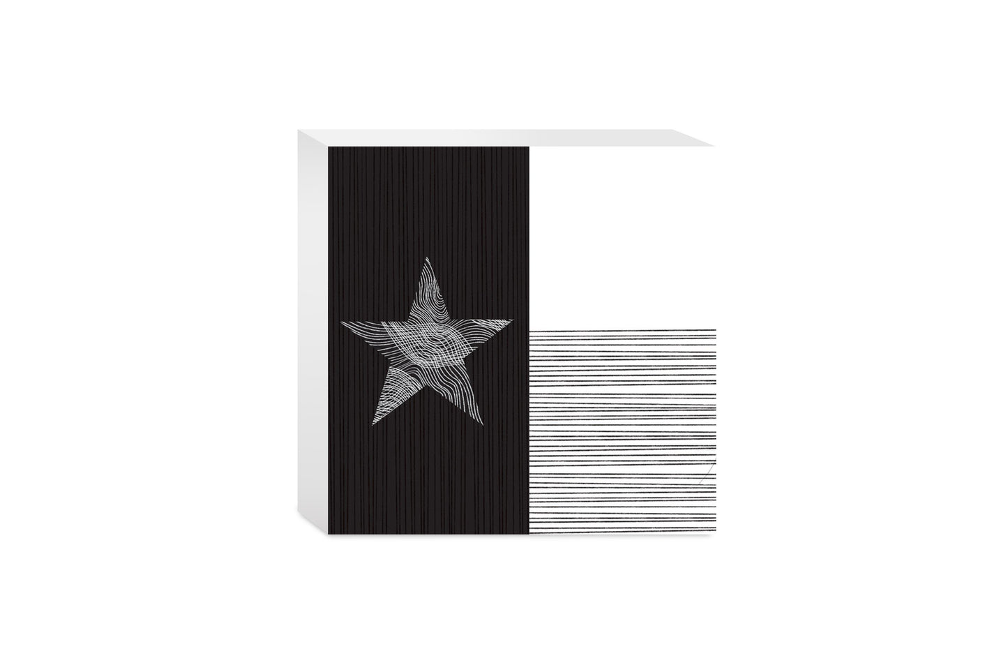 Modern Texas State Flag Abstract Lines | Wood Block | Eaches | Min 4
