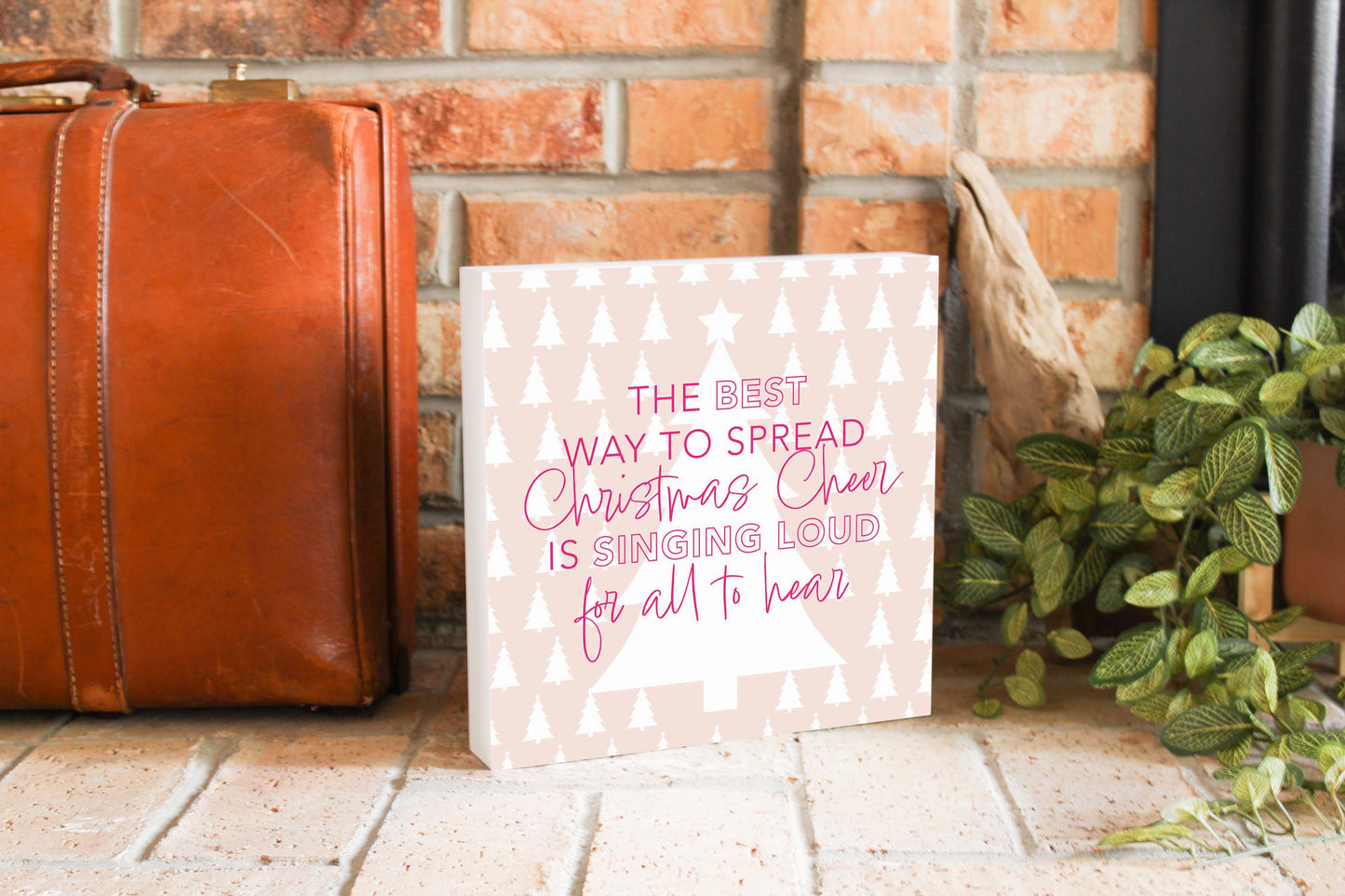 Christmas Cheer | Wood Block | Eaches | Min 2