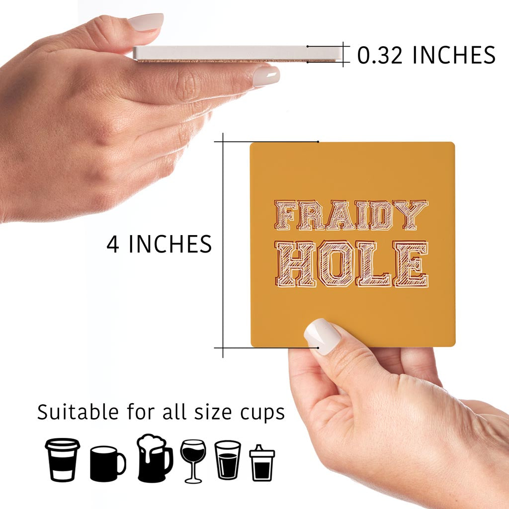 Modern Minimalist Oklahoma Fraidy Hole | Absorbent Coasters | Set of 4 | Min 2