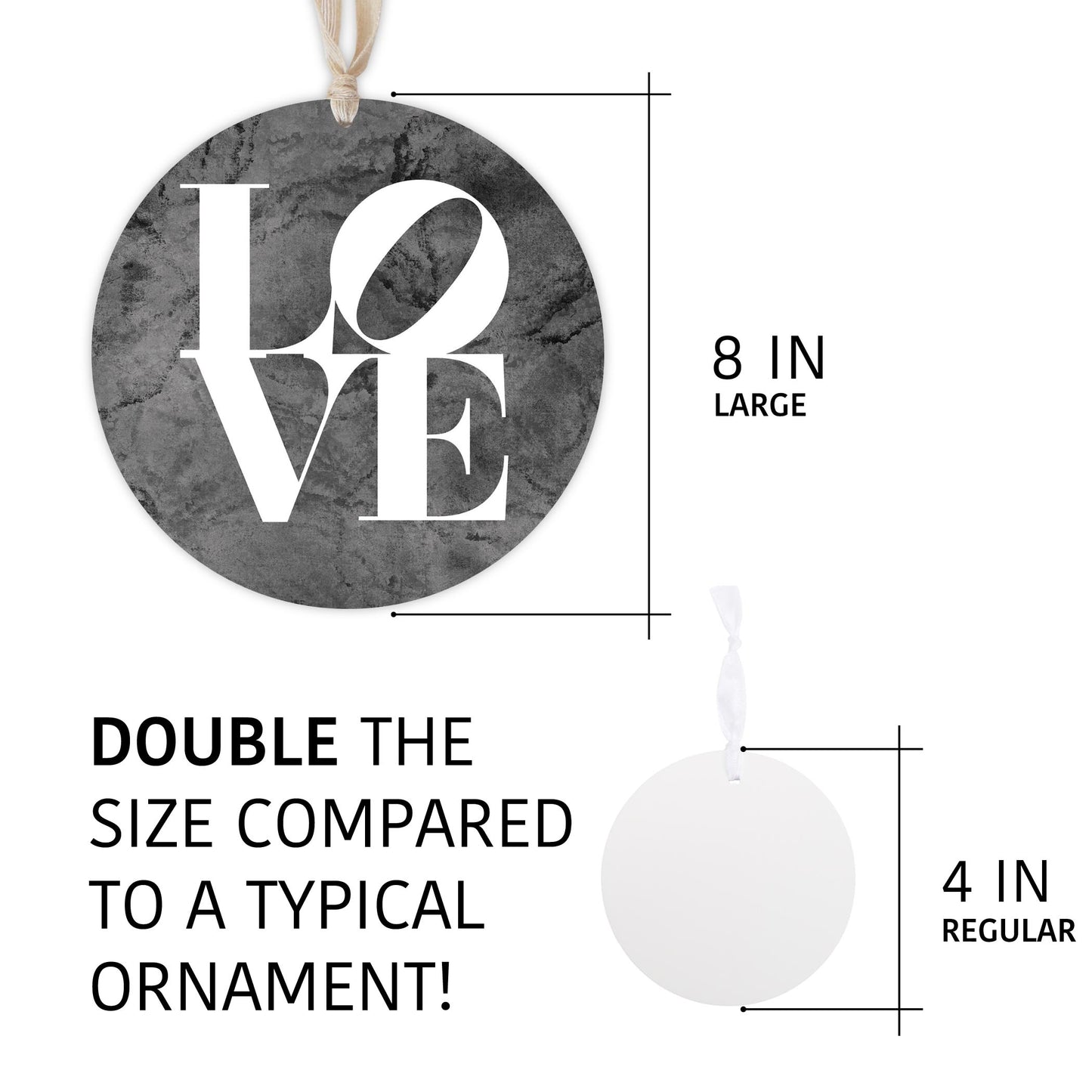 Minimalistic B&W Pennsylvania Love Dark | Wood Ornament | Eaches | Min 1