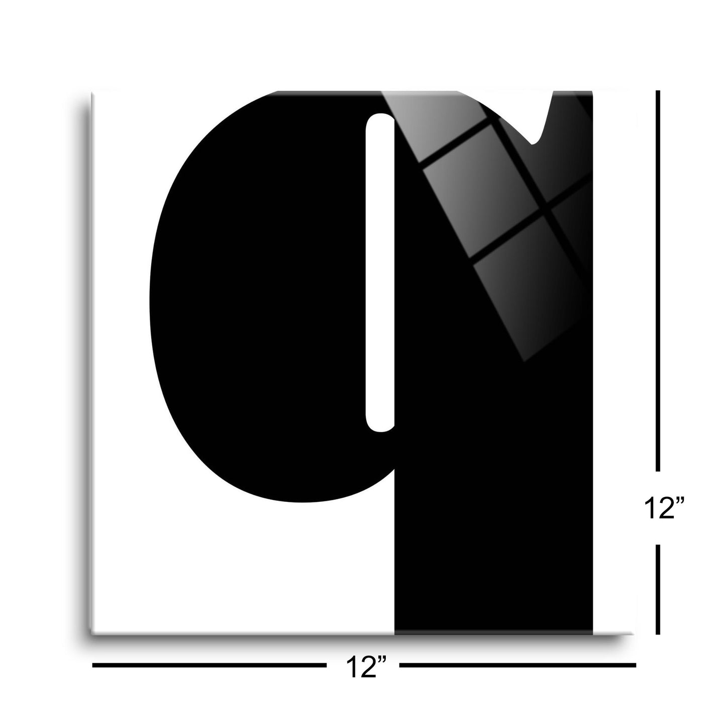 Fun Chunky Monogram Q | Hi-Def Glass Art | Eaches | Min 1