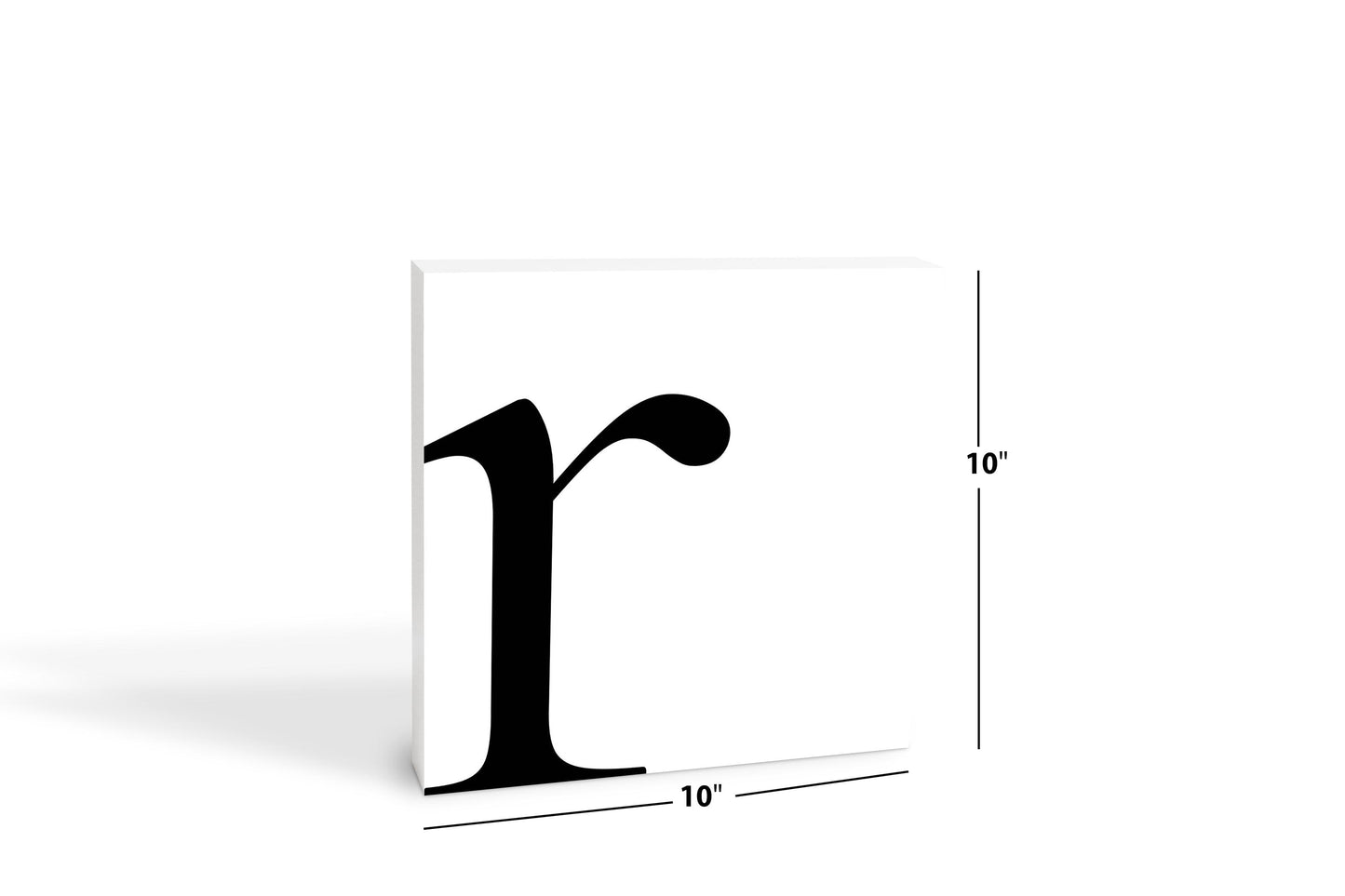 Minimal Monogram R | Wood Block | Eaches | Min 2