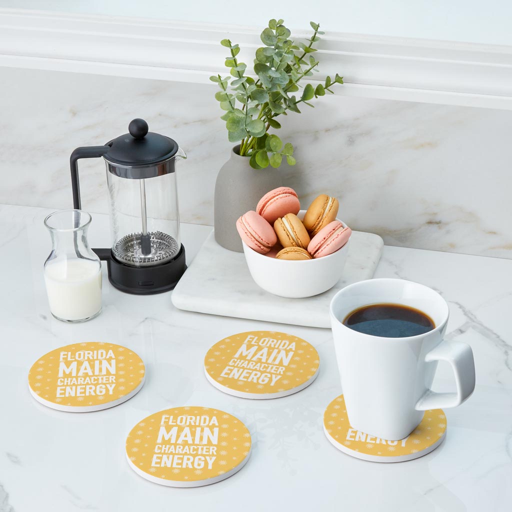 Florida Main Character Energy| Absorbent Coasters | Set of 4 | Min 2