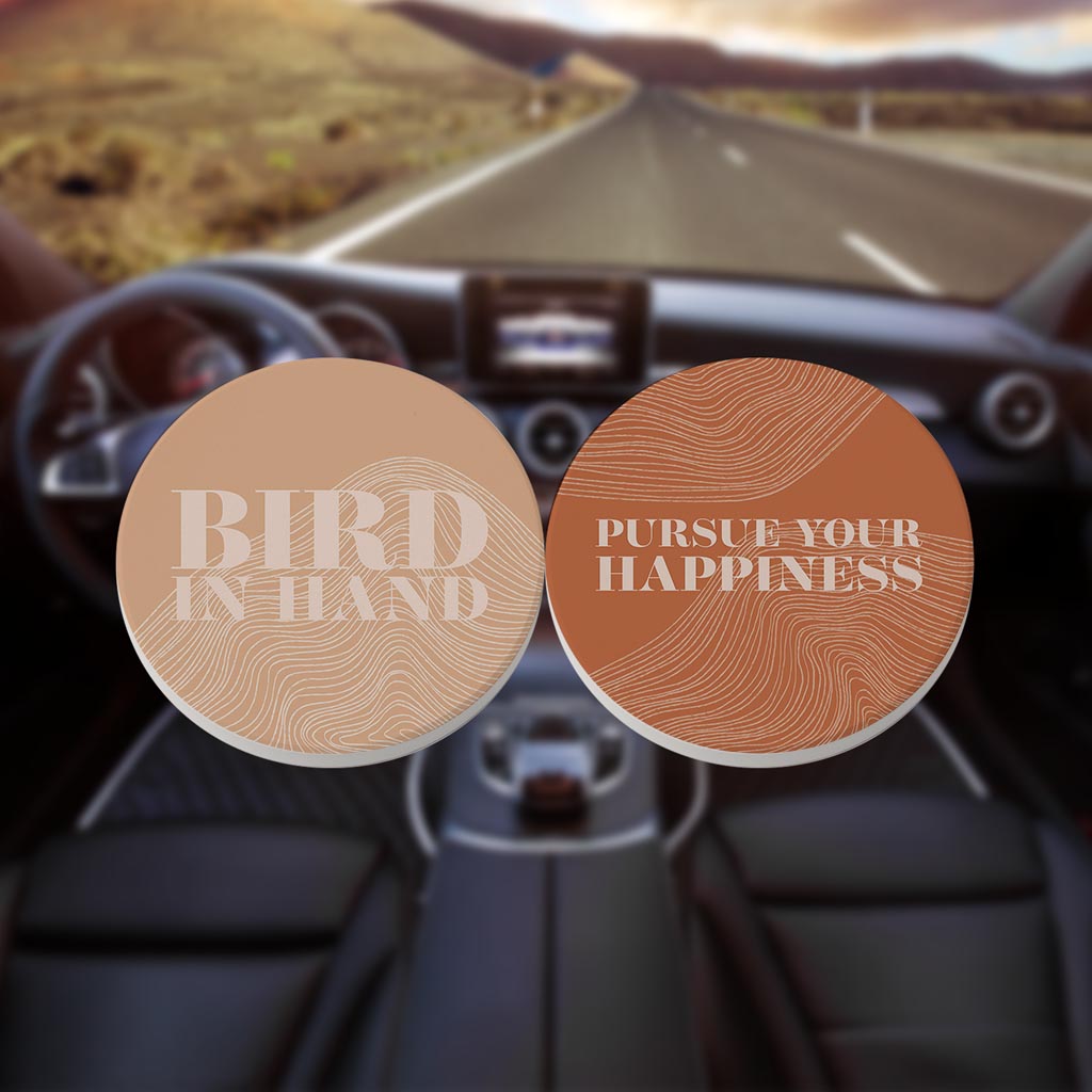 Modern Minimalist Pennsylvania Quips | Absorbent Car Coasters | Set of 2 | Min 4
