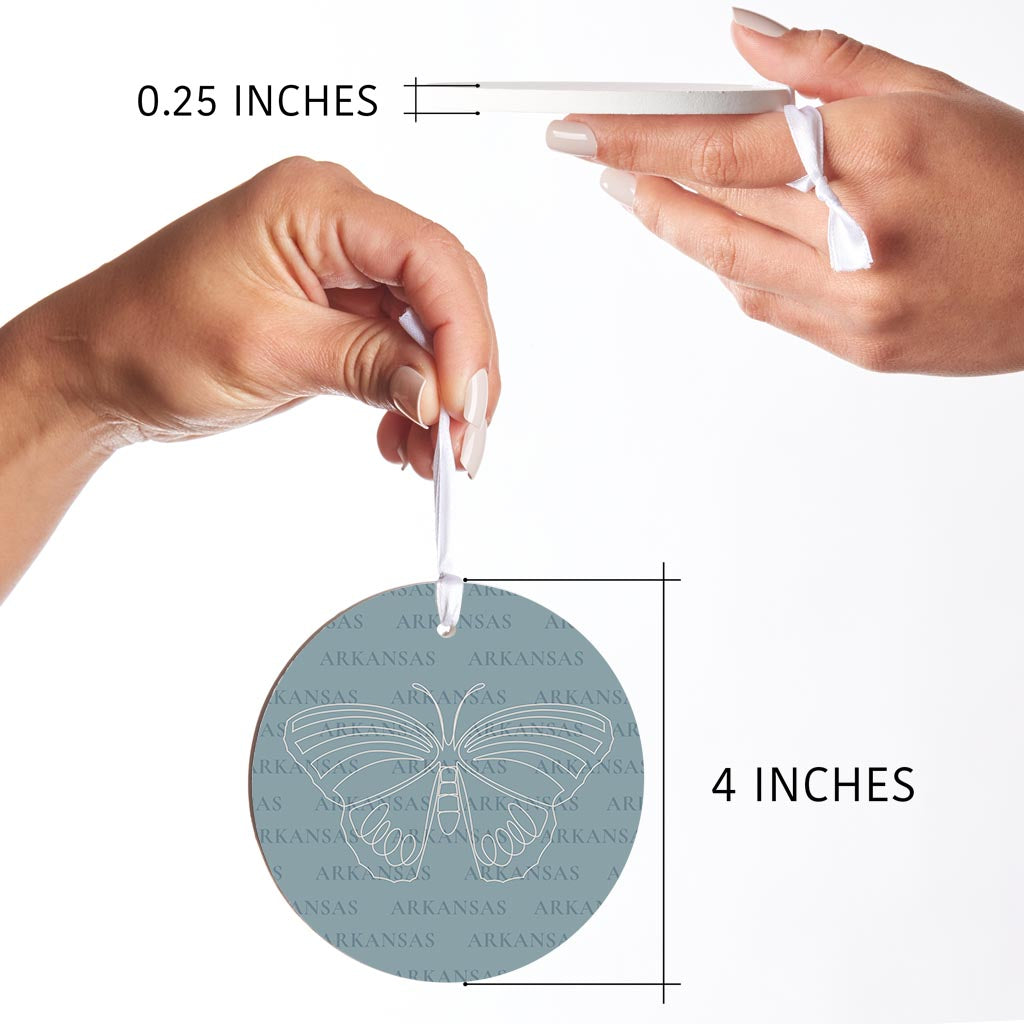 Modern Minimalist Arkansas Diana Fritillary Butterfly | Wood Ornament | Eaches | Min 6