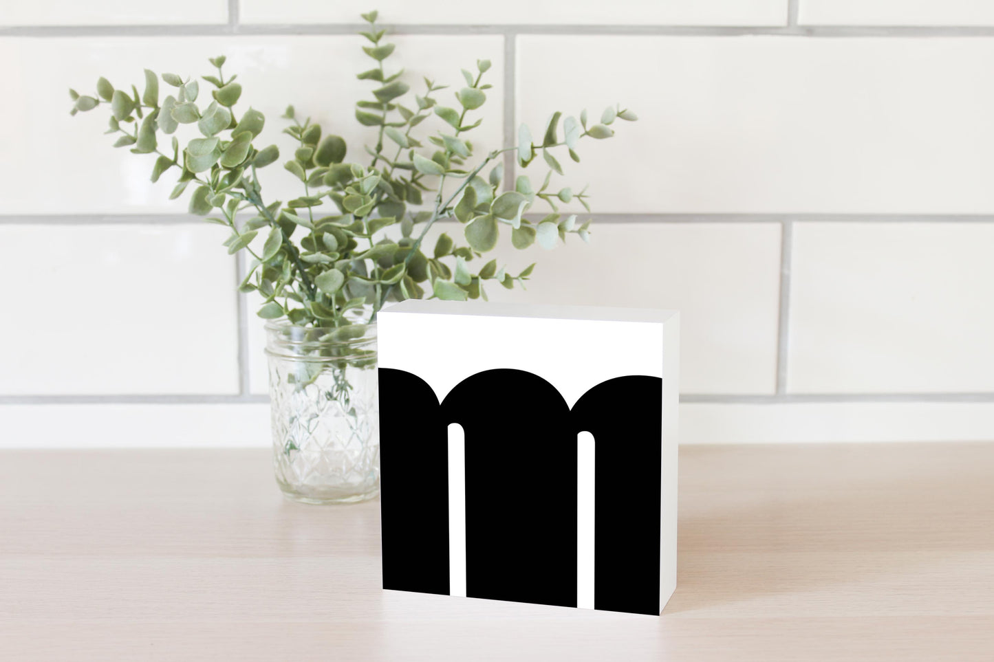 Fun Chunky Monogram M | Wood Block | Eaches | Min 4