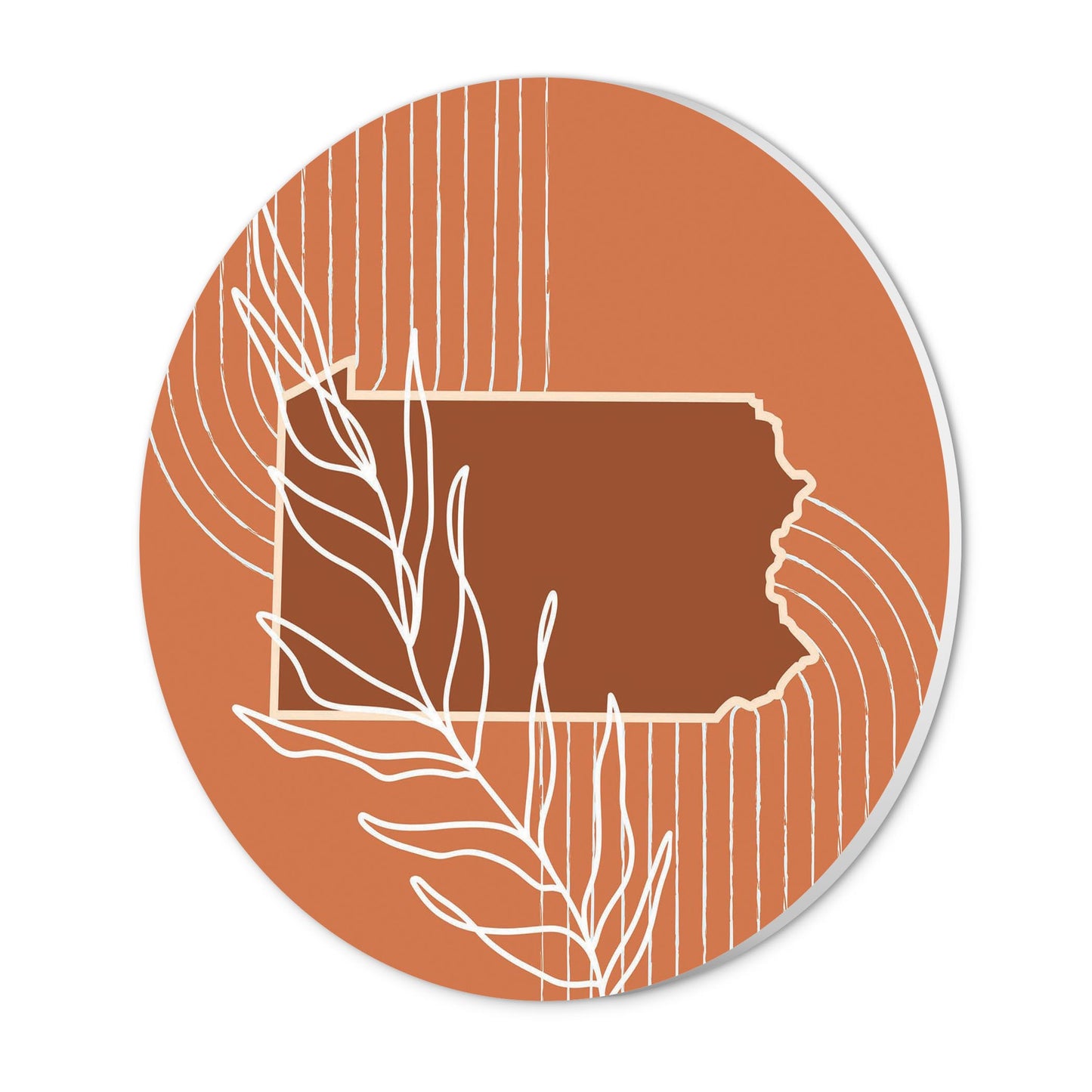 Modern Minimalist Pennsylvania State Leaf | Wood Sign | Eaches | Min 1