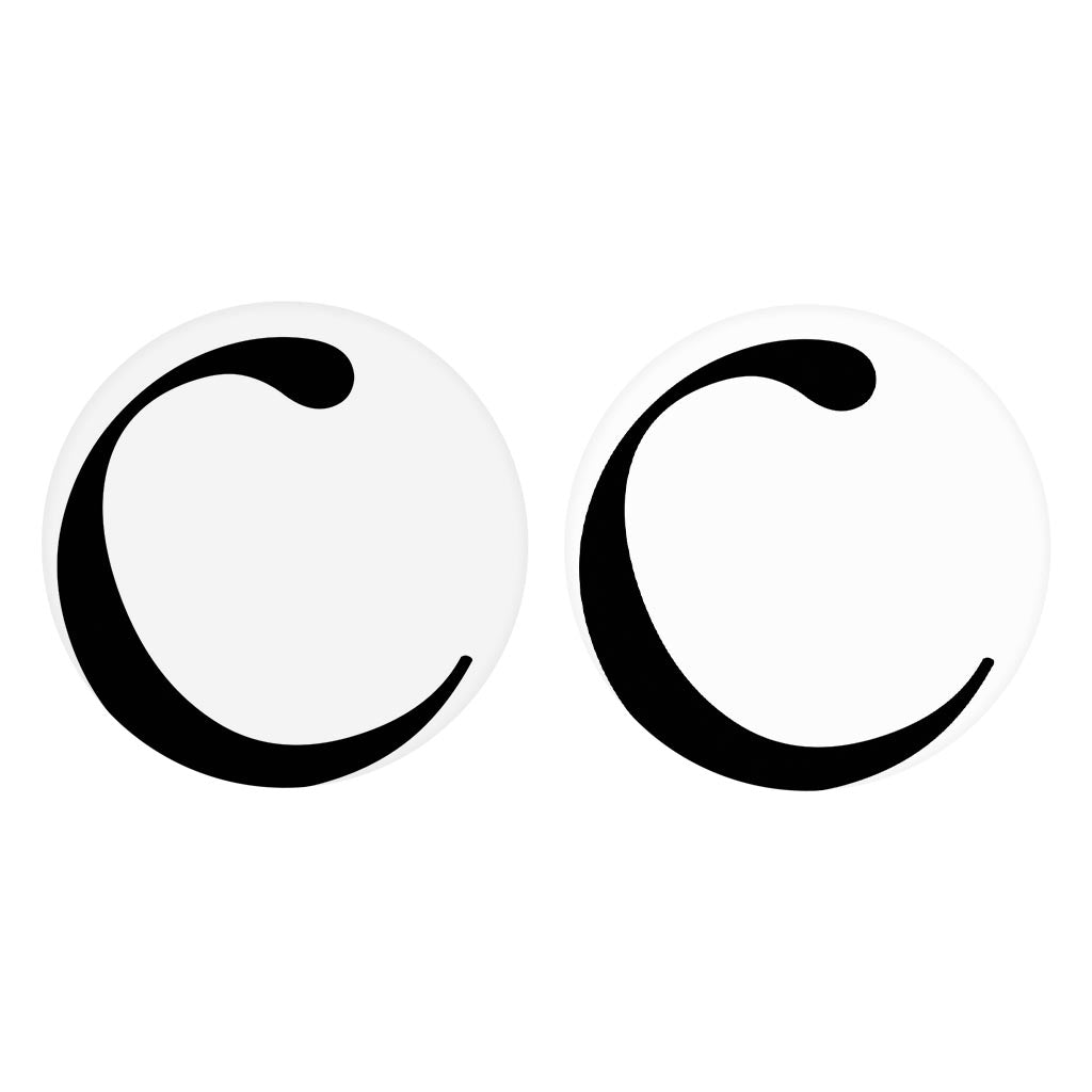 Minimalist Monogram C Circle | Absorbent Car Coasters | Set of 2 | Min 4