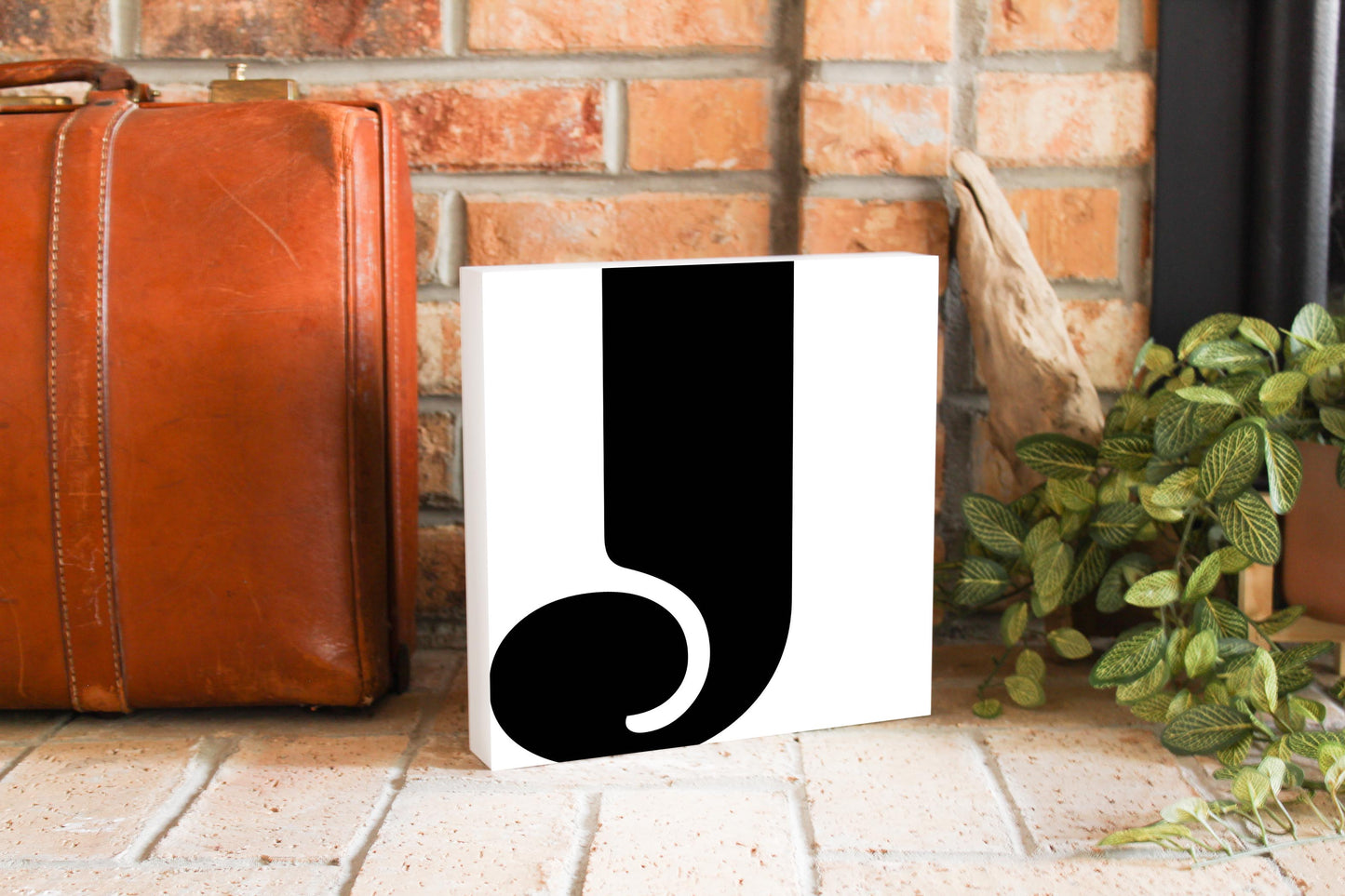 Fun Chunky Monogram J | Wood Block | Eaches | Min 2