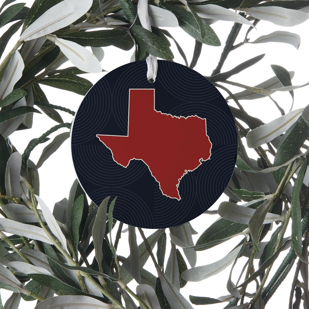 Modern Minimalist Texas Colors Shape | Wood Ornament | Eaches | Min 6