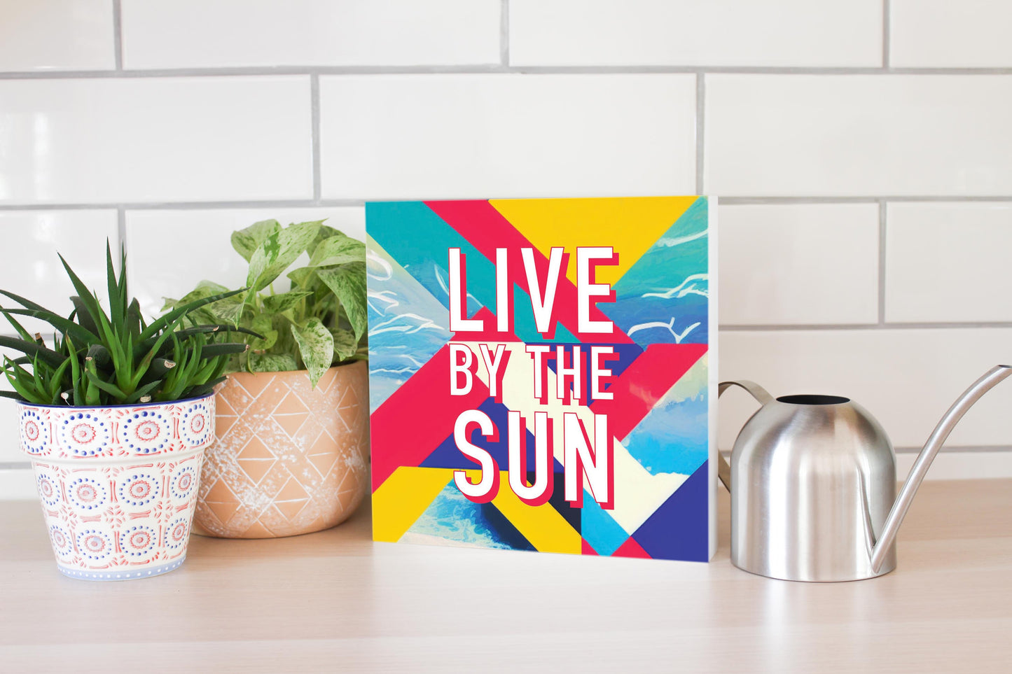 Live By The Sun | Wood Block | Eaches | Min 2
