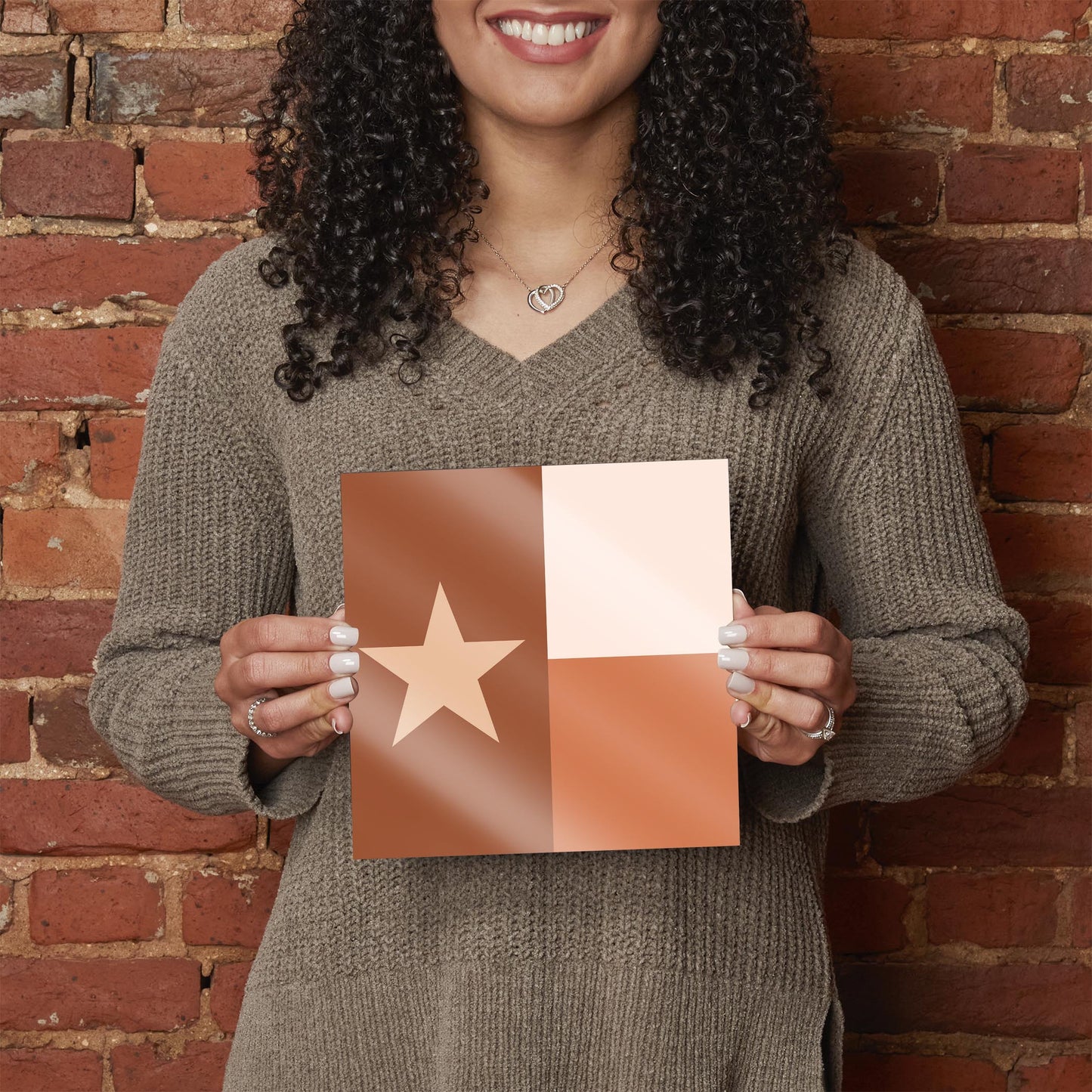 Modern Minimalist Texas State Flag | Hi-Def Glass Art | Eaches | Min 2