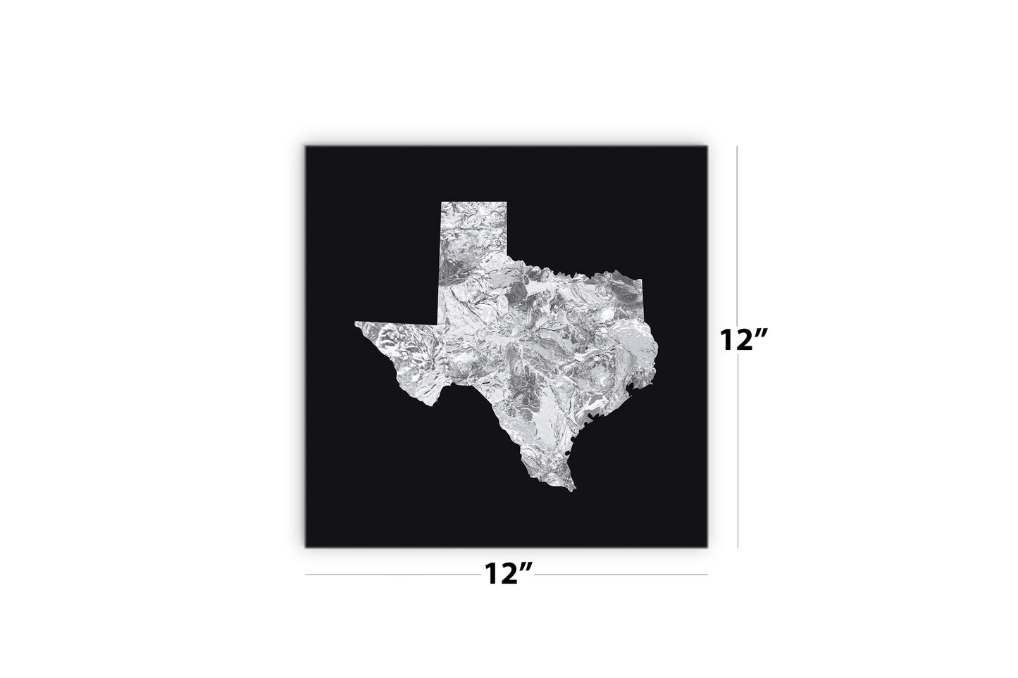 Minimalistic B&W Texas Metal State Shape | Wood Sign | Eaches | Min 2