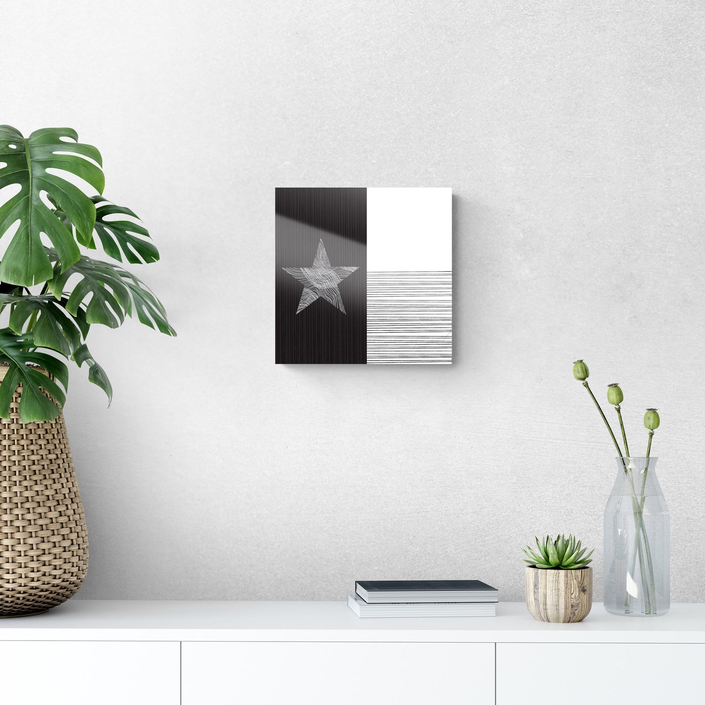Modern Texas State Flag Abstract Lines | Hi-Def Glass Art | Eaches | Min 1