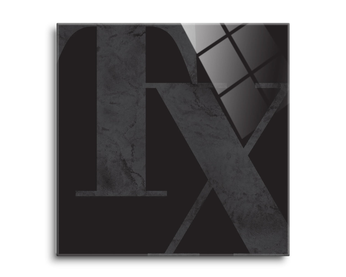 Modern Black Texas Initials | Hi-Def Glass Art | Eaches | Min 2